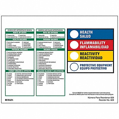 HMIG Label 6 in H 8 in W PK100