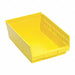 F0615 Shelf Bin Yellow Polypropylene 4 in