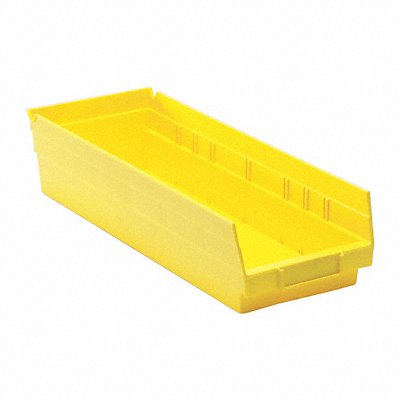 F0618 Shelf Bin Yellow Polypropylene 4 in