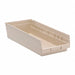 F0619 Shelf Bin Ivory Polypropylene 4 in