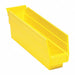 F0612 Shelf Bin Yellow Polypropylene 4 in