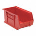 F0605 Hang and Stack Bin Red PP 7 in