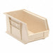 F0605 Hang and Stack Bin Ivory PP 7 in