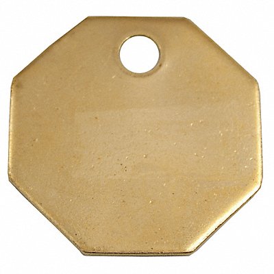 Blank Tag Brass 1 1/4in H 1 1/4in W PK25