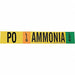 Pipe Marker Ammonia 4 in H 24 in W