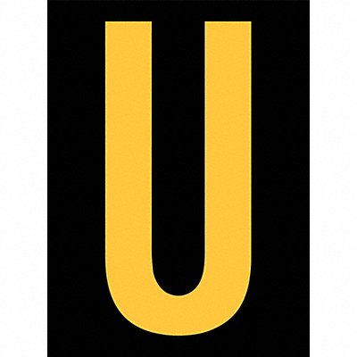 Reflective Letter Label U 2-1/2in H PK25