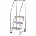 Rolling Ladder T304 Steel 28-1/2 in.H