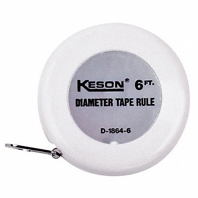 Tape Measure 1/4 In x 6 ft White In./Ft.