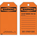 Warning Tag 5 3/4in H 3in W Polyest PK10