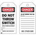 Danger Tag 7 in H 4 in W Polyester PK10