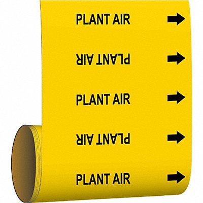 Pipe Marker Plant Air 8 in H 8 in W