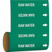 Pipe Marker Raw Water 8 in H 8 in W