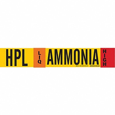 Pipe Marker Ammonia 4 in H 24 in W