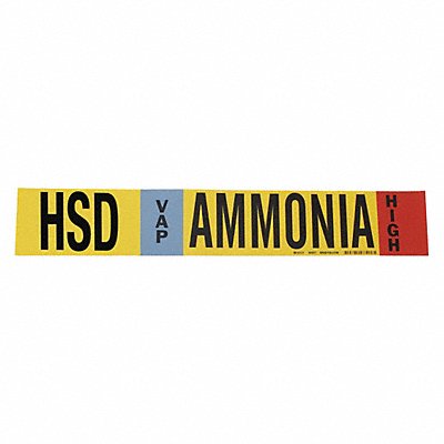 Pipe Marker Ammonia 9 in H 8 in W