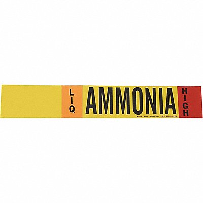 Pipe Marker Ammonia 4 in H 24 in W