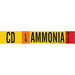 Pipe Marker Ammonia 4 in H 24 in W