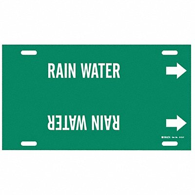 Pipe Marker Rain Water 8 in H 16 in W