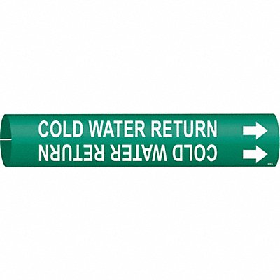 Pipe Marker Cold Water Return 13/16in H