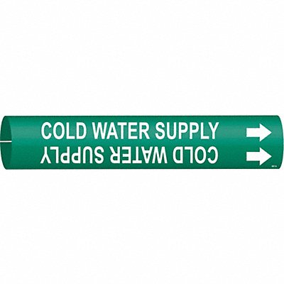 Pipe Marker Cold Water Supply 13/16in H