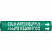 Pipe Marker Cold Water Supply 13/16in H