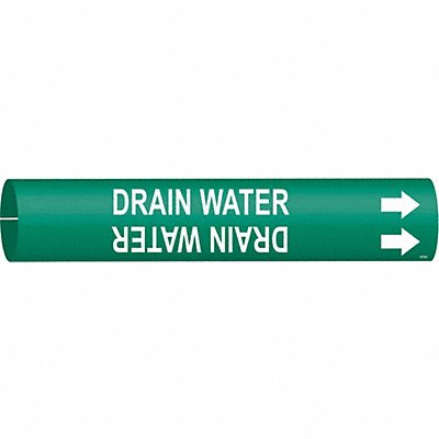 Pipe Marker Drain Water 2 in H 2 in W