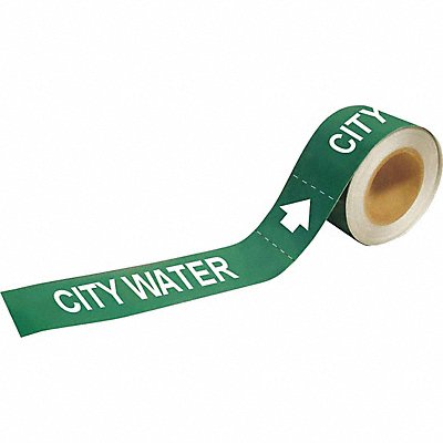 Pipe Marker City Water 1in H 8in W