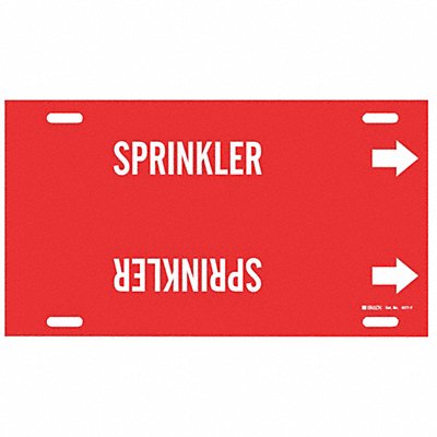 Pipe Marker Sprinkler 8 in H 16 in W