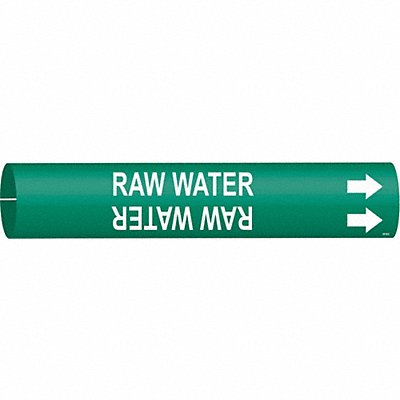 Pipe Marker Raw Water 2 in H 2 in W