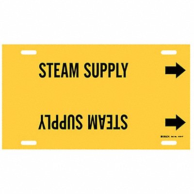 Pipe Marker Steam Supply 8 in H 16 in W