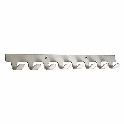 Coat Hook 8 Hooks 24 In W Satin Aluminum