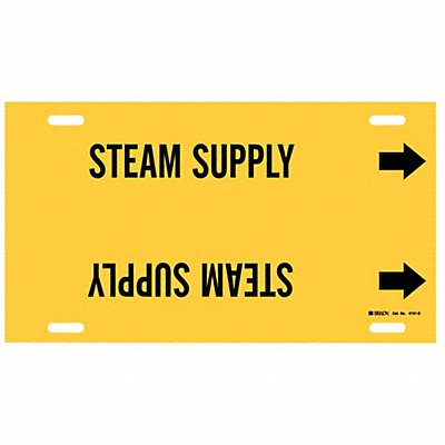 Pipe Marker Steam Supply 10 in H 24 in W