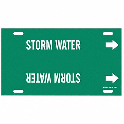 Pipe Marker Storm Water 10 in H 24 in W