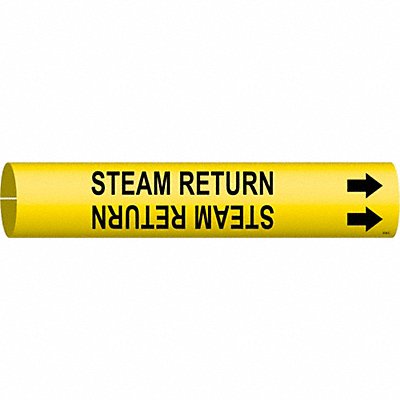 Pipe Marker Steam Return 2 in H 2 in W