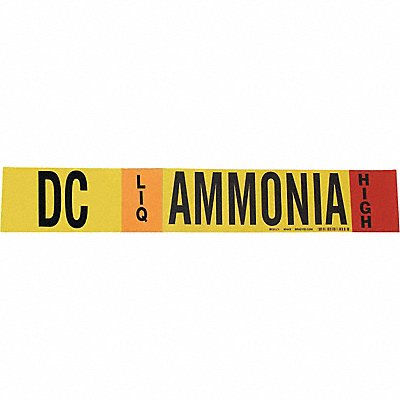 Pipe Marker Ammonia 4 in H 24 in W