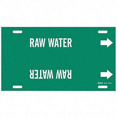 Pipe Marker Raw Water 10 in H 32 in W