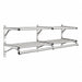 Coat Rack 2 Shelves 48 In W Satin Alum