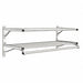 Coat Rack 2 Shelves 60 In W Satin Alum