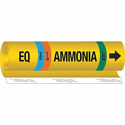 Pipe Marker Ammonia 9 in H 8 in W