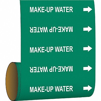 Pipe Marker Make Up Water 8 in H 8 in W