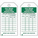 Eye Wash Sta Inspection Tag Grn/Wht PK10