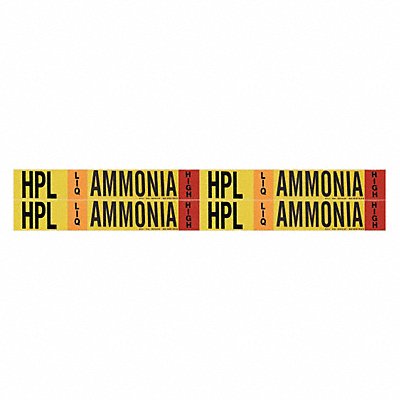 Pipe Marker Ammonia 1 1/8 in H 7 in W