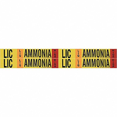 Pipe Marker Ammonia 1 1/8in H 7in W