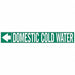 Pipe Mrkr Domestic Cold Water 1in H