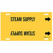 Pipe Marker Steam Supply 10 in H 32 in W