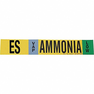 Pipe Marker Ammonia 4 in H 24 in W