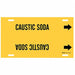 Pipe Marker Caustic Soda 8 in H 16 in W