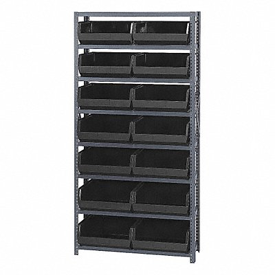 E1500 Bin Shlvng 12inx75inx36in Black