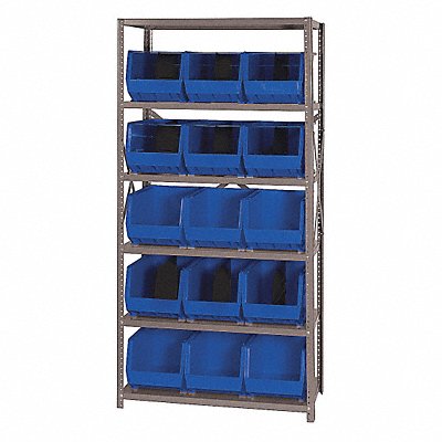 E1502 Bin Shlvng 18inx75inx36in Blue