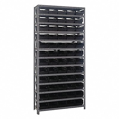 E1507 Bin Shlvng 12inx75inx36in Black