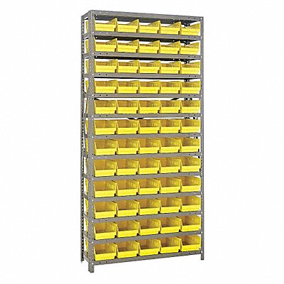 E1507 Bin Shlvng 12inx75inx36in Yellow